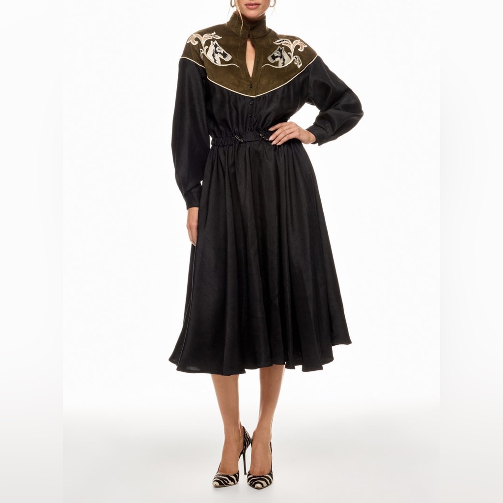 Western Midi Dress Add To Hearts Stella Jean